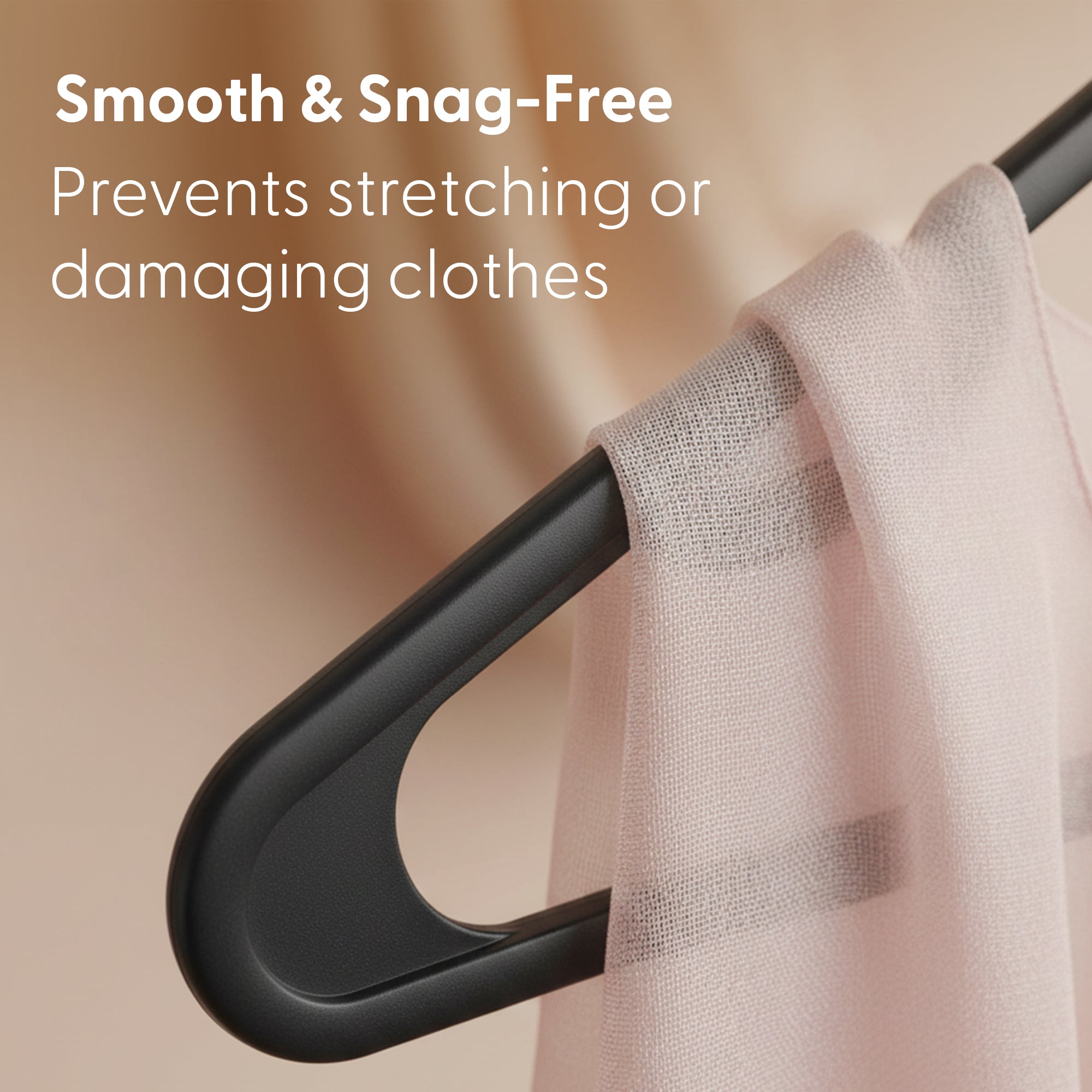 25 Pack Plastic Clothes Hangers – Slim Durable Coat Hangers with Shoulder Grooves, Space Saving Closet Organiser for Shirts, T-Shirts, Blouses & Everyday Clothing - 37cm wide