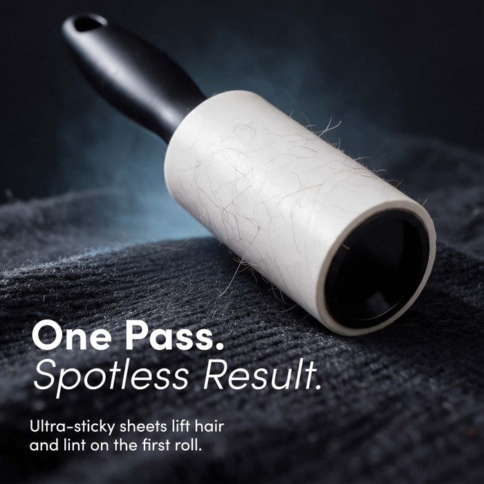 Lint Roller Set with Easy-Peel Sticky Sheets & Handle