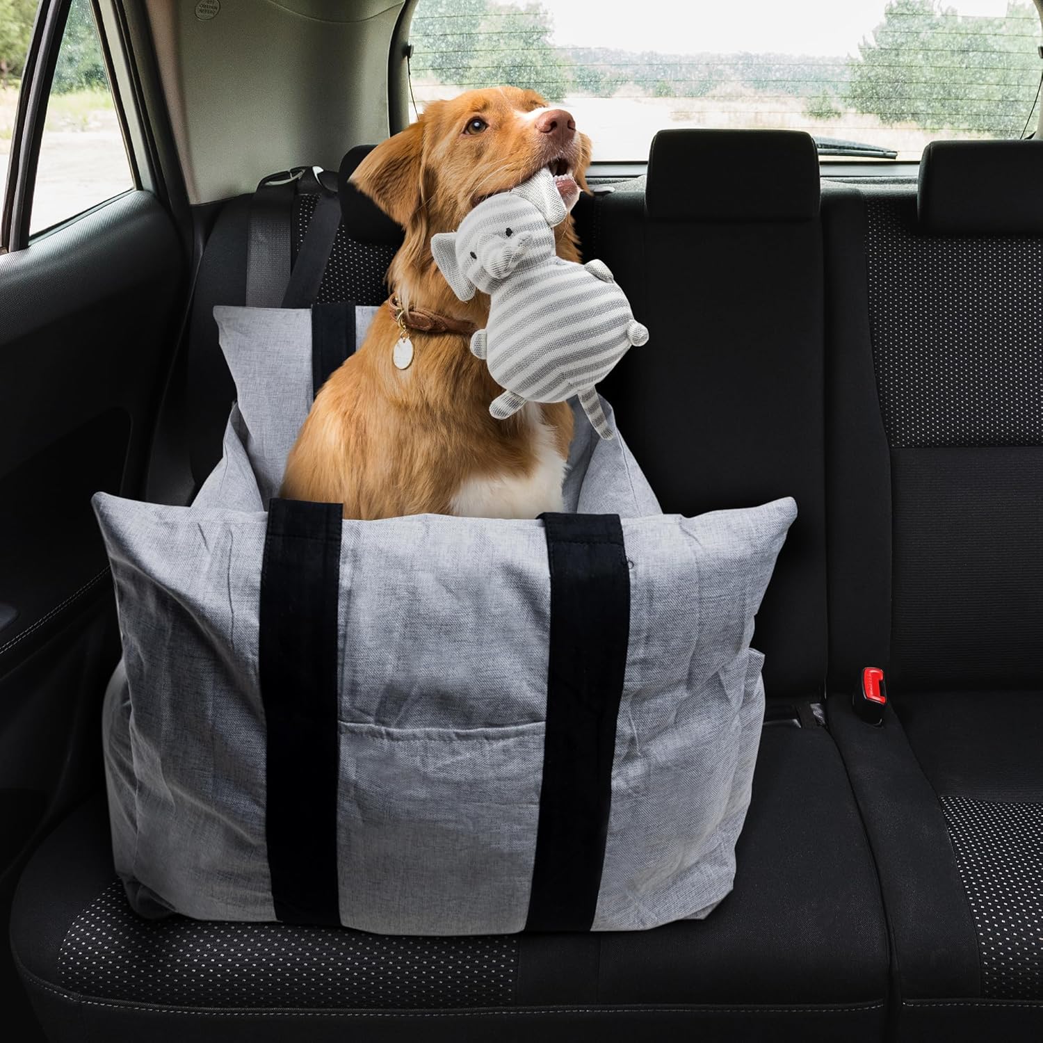 FurDreams Cosy Travel Pet Bed Portable Car Seat Booster Carrier wi