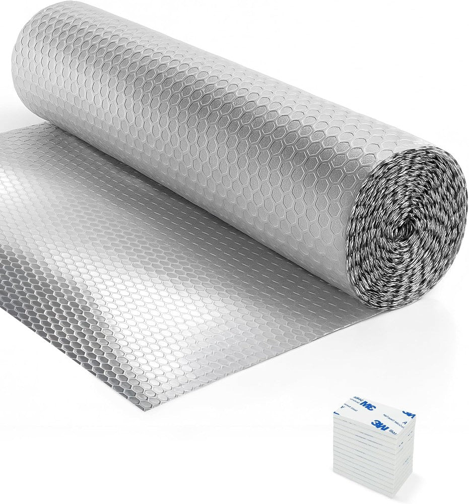 Haltons Reflective Radiator Foil – Energy Saving Insulation with 3M Self-Adhesive Pads – Easy to Install, Cut to Size – Reduce Heat Loss & Lower Bills – Covers 3+ Radiators – Thermal Barrier