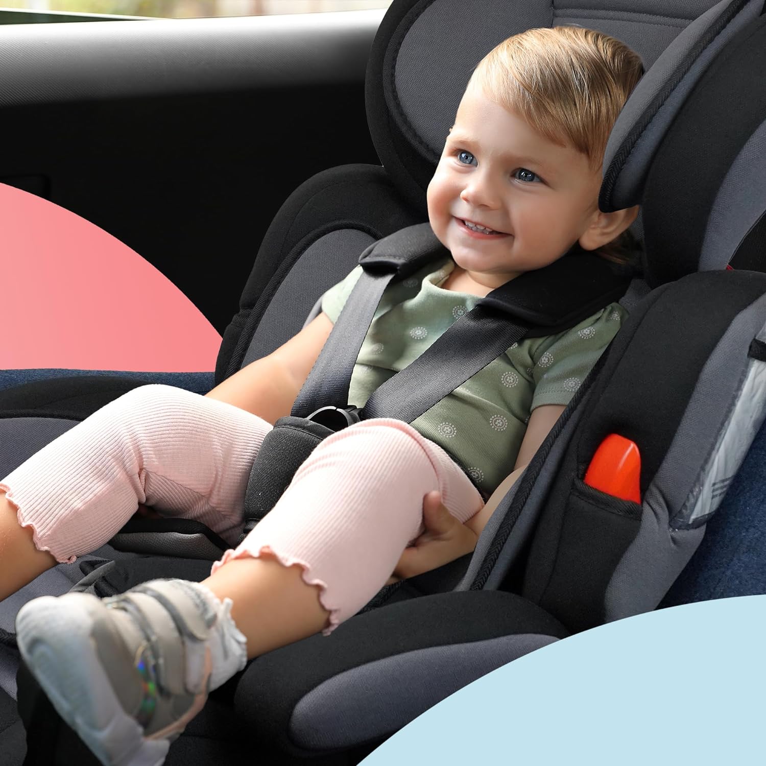 Kidoola Adjustable Car Seat for Toddlers Children Safety Certified