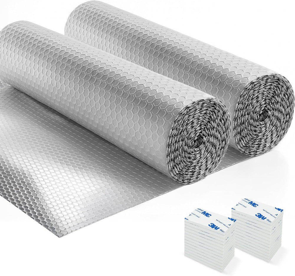 Haltons Reflective Radiator Foil – Energy Saving Insulation with 3M Self-Adhesive Pads – Easy to Install, Cut to Size – Reduce Heat Loss & Lower Bills – Covers 3+ Radiators – Thermal Barrier