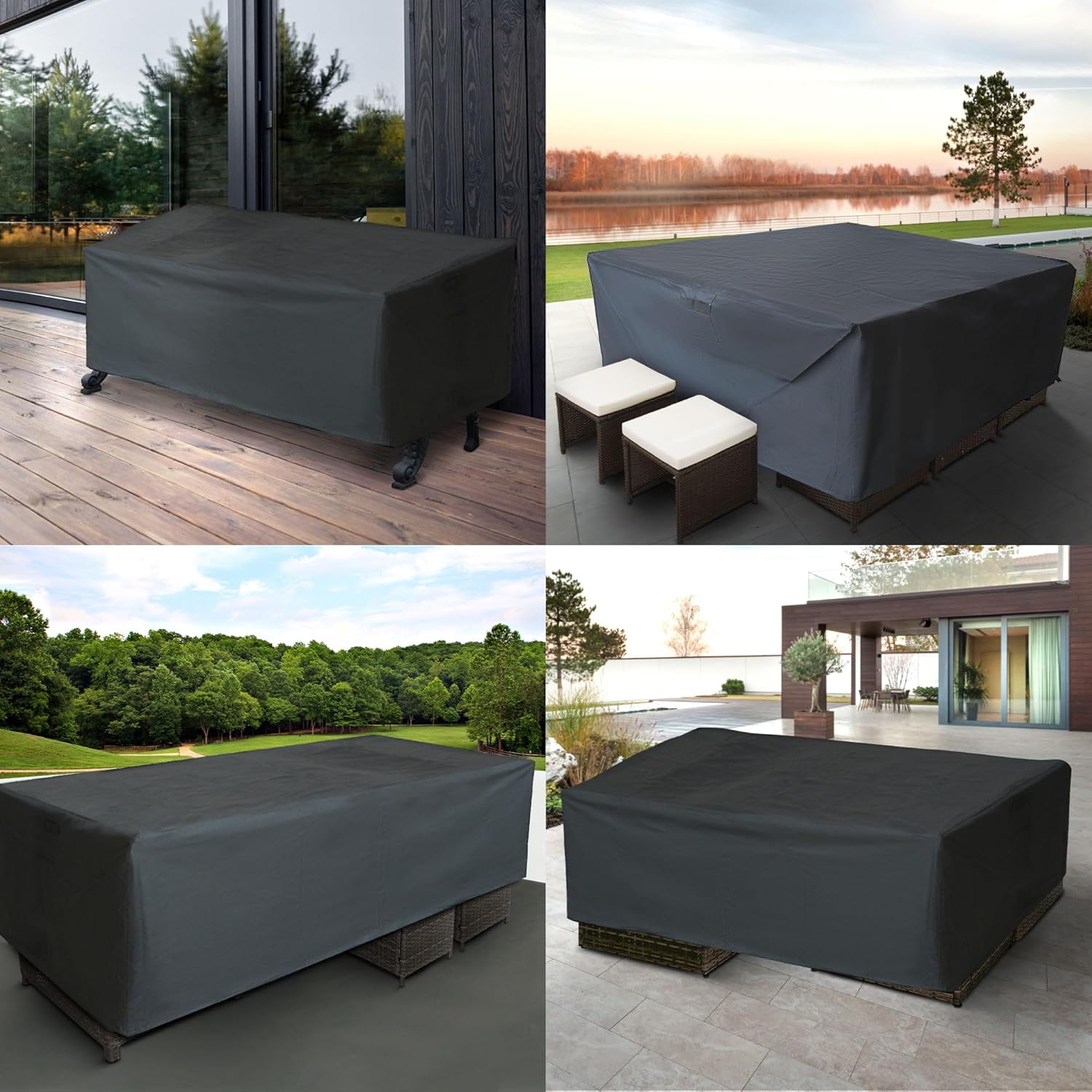 Keplin Waterproof Outdoor Furniture Cover - UV, Tear & Fade Resistant and 600D Oxford Fabric- 180 x 120 x 74cm