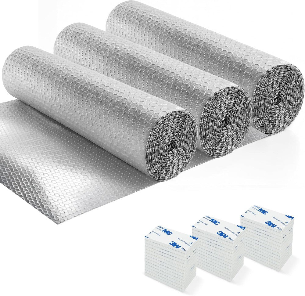 Haltons Reflective Radiator Foil – Energy Saving Insulation with 3M Self-Adhesive Pads – Easy to Install, Cut to Size – Reduce Heat Loss & Lower Bills – Covers 3+ Radiators – Thermal Barrier