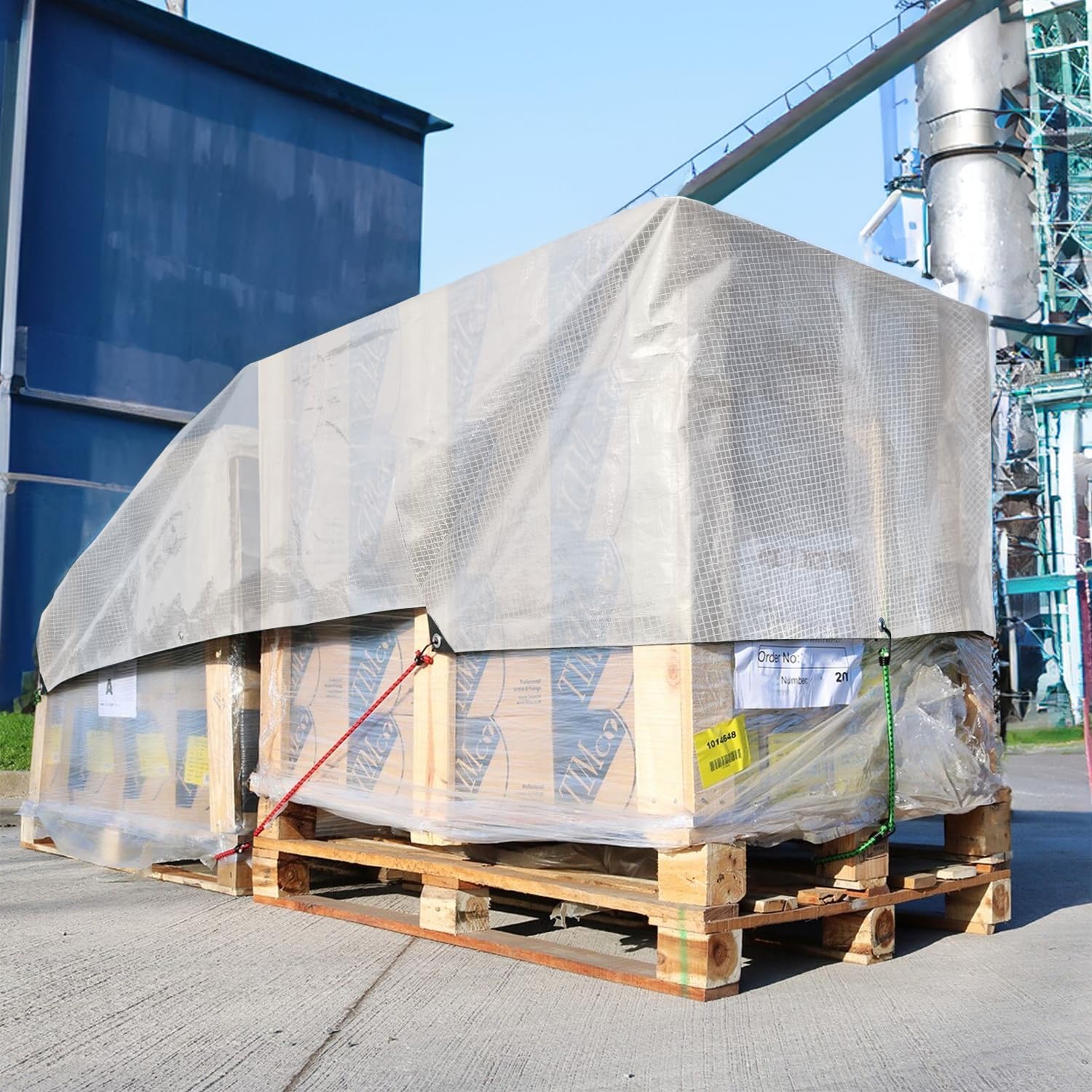 Keplin Heavy-Duty Waterproof Tarpaulin Cover Sheet - Mould-Resistant PE Material with Reinforced Edges & Metal Eyelets - Easy to Wash, Green - Perfect for Indoor & Outdoor Protection