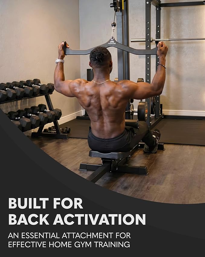 Adanis Gym Cable Machine Attachment Set for Home and Commercial Gyms, Multi Grip Lat Pulldown and Row Handles with Ergonomic Non Slip Design, Heavy Duty Build with Carabiners for Back and Arm Training