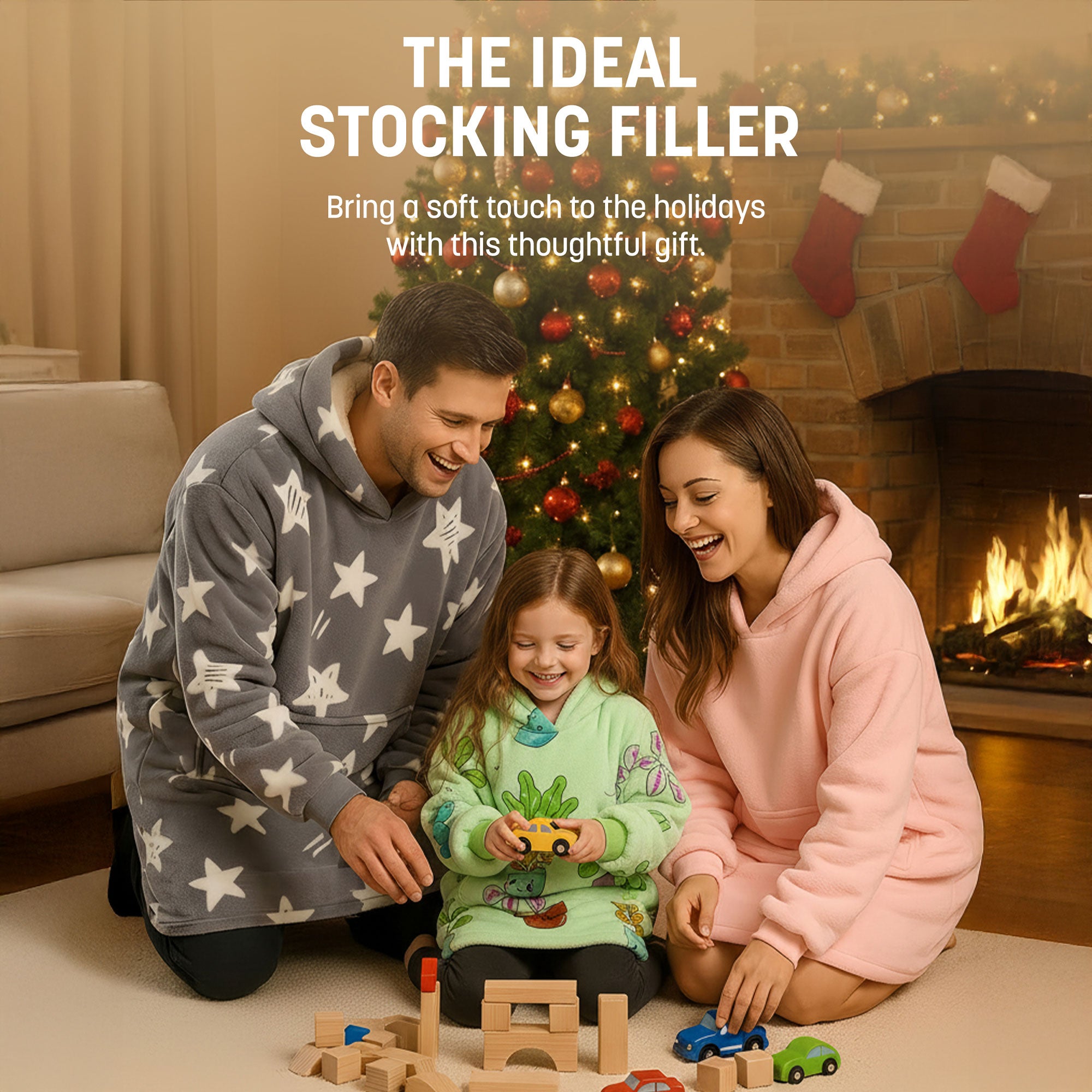 Oversized Blanket Hoodie - Thermal, Soft & Comfortable and Long Length Throw Hoodie