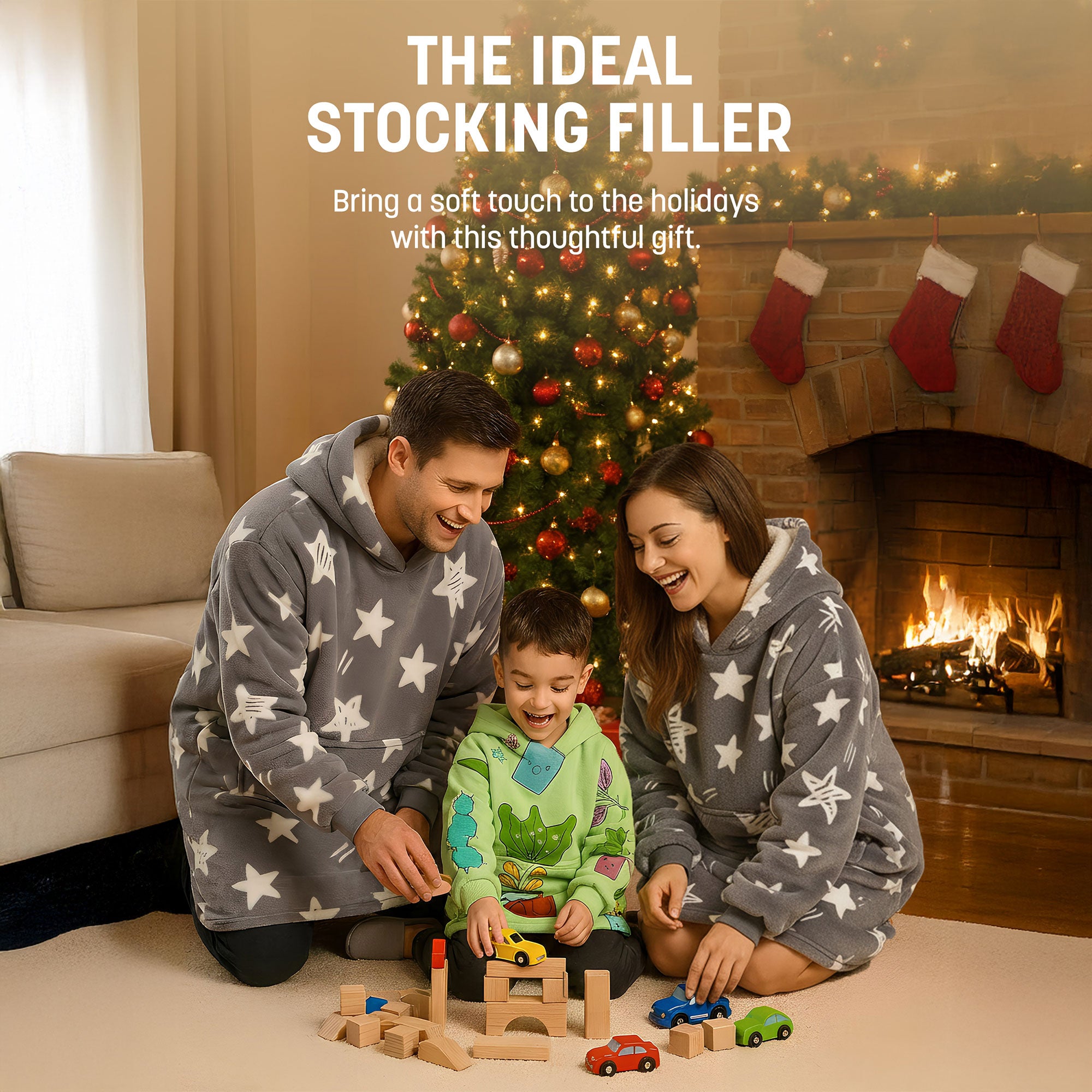 Oversized Blanket Hoodie - Thermal, Soft & Comfortable and Long Length Throw Hoodie