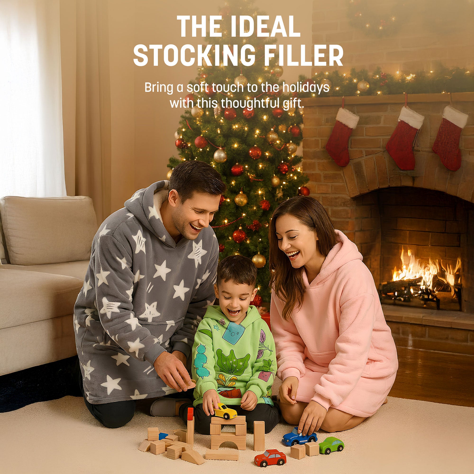 Oversized Blanket Hoodie - Thermal, Soft & Comfortable and Long Length Throw Hoodie