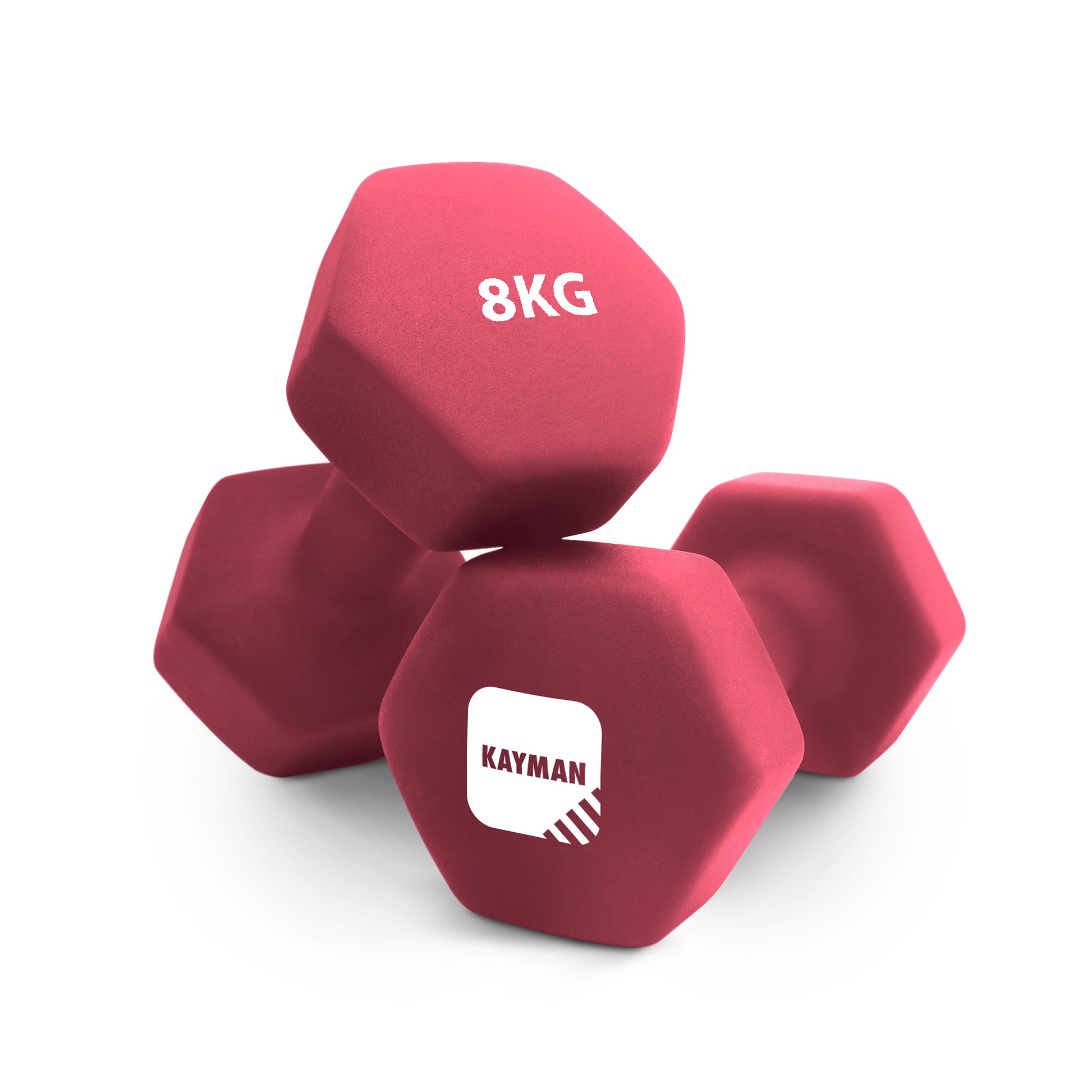 KAYMAN Neoprene Dumbbell Pair with Anti-Slip Grip, Hex Edges, Water-Resistant Surface & Workout Poster Guide - Weight Set for Home, Gym & Fitness Training Equipment (1kg 2kg 3kg 4kg 5kg 6kg 7kg 8kg 9kg 10kg) – image 14