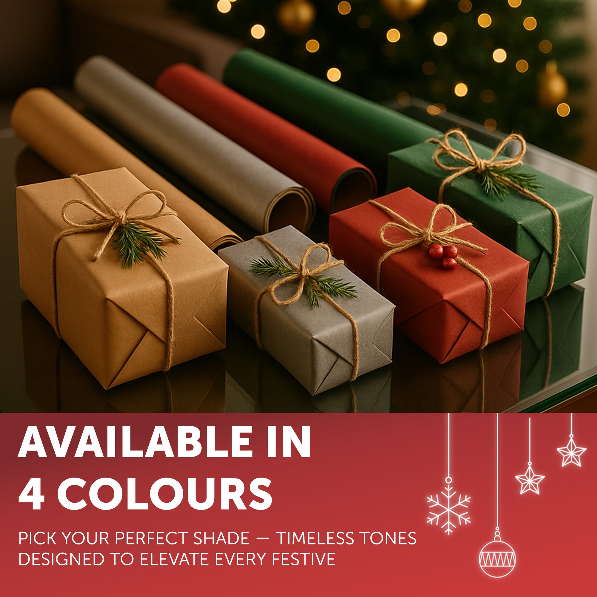 Kraft & Co Recycled Kraft Wrapping Paper Roll – 80gsm Durable Tear-Resistant Gift Wrap, Eco-Friendly, Recyclable & Biodegradable – All-Occasion Wrapping Paper