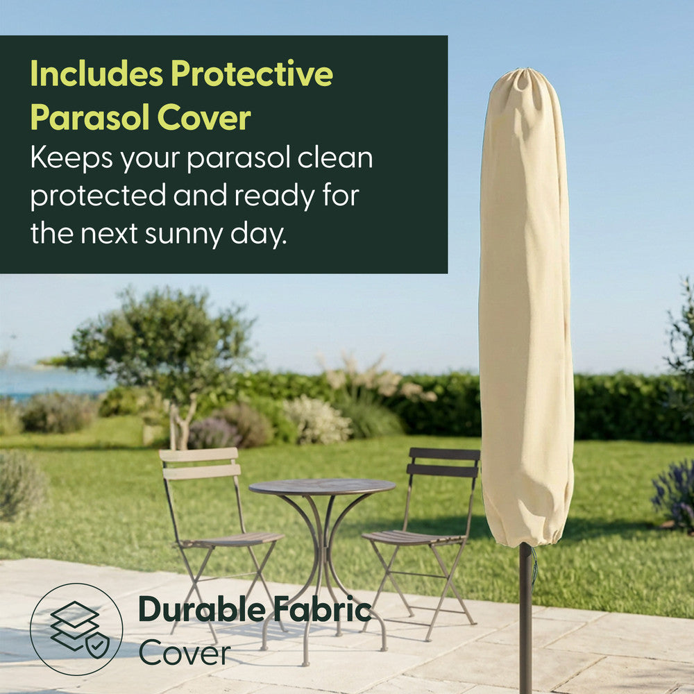 Keplin - Tilting Garden Parasol with Cover - 2.3m / 6 Ribs / 180gsm – image 22
