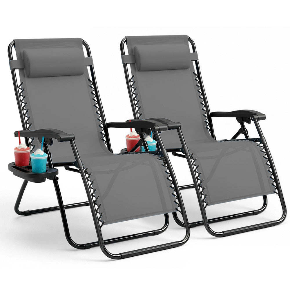 Textilene Zero Gravity Chairs Set of 2