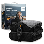 Electric heated throw blanket 9 heat settings – cosy UK winter