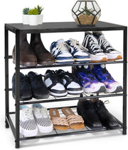 4-Tier Shoe Rack with Shelf