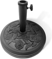 12kg Cast Iron Effect Parasol Base with Floral Pattern