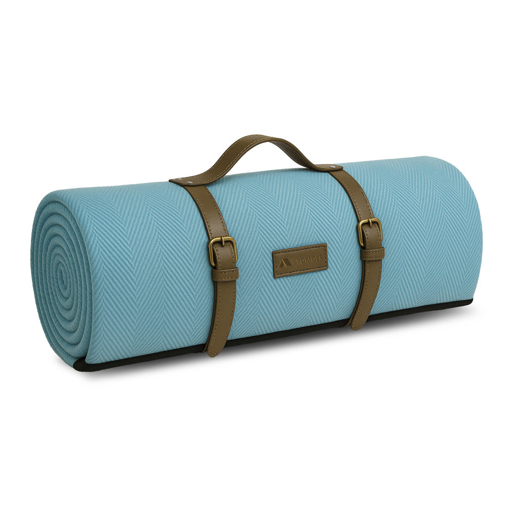 Extra Large Picnic Blanket - Herringbone Fleece Mat