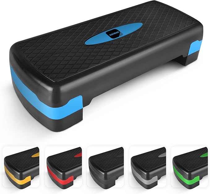 KAYMAN Exercise Stepper – Adjustable Fitness Step Platform for Home & Gym Workouts | Ideal for Aerobics, Cardio, Weights, Yoga | 2 Level Heights – image 9