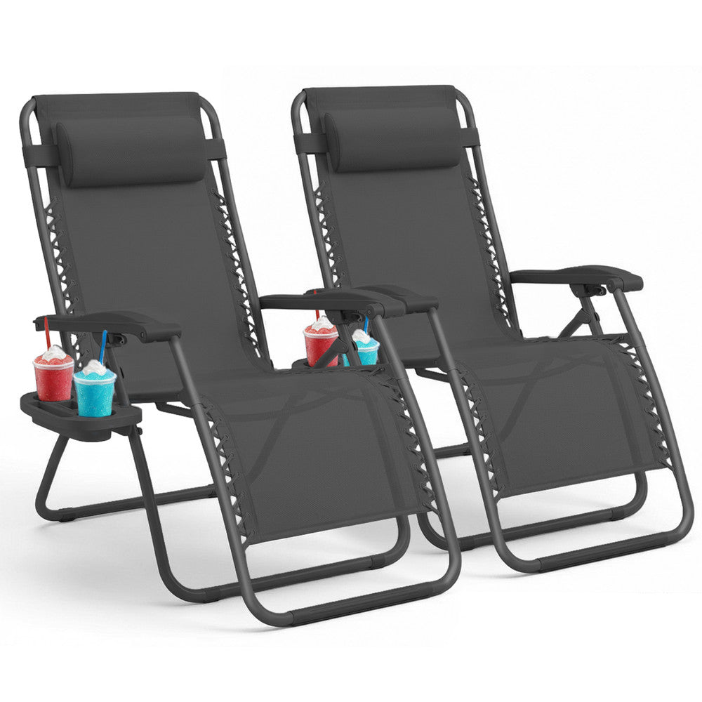 Textilene Zero Gravity Chairs Set of 2