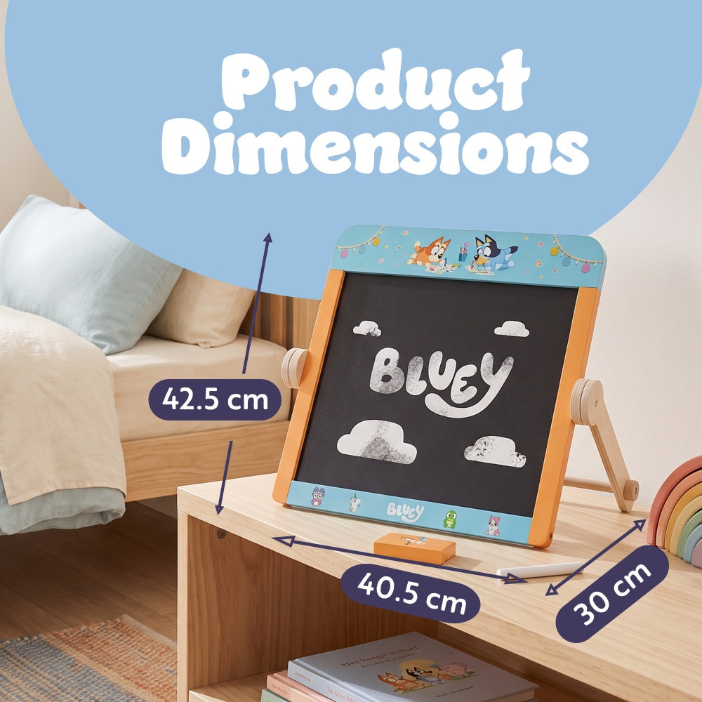 Bluey Tabletop Easel Chalkboard and Whiteboard