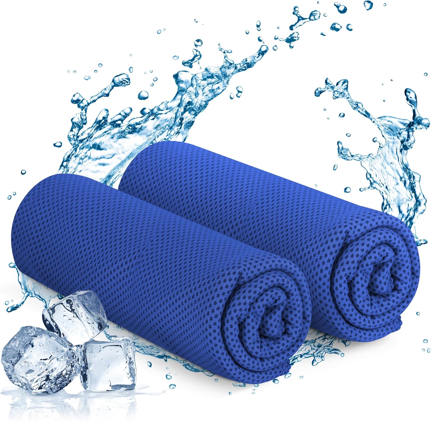 KAYMAN Cooling Gym Towel 2-Pack: Light Blue Microfiber (120x35cm) - Quick-Dry, Soft & Breathable Towel for Yoga, Golf, Running, Hiking & Workout – image 4