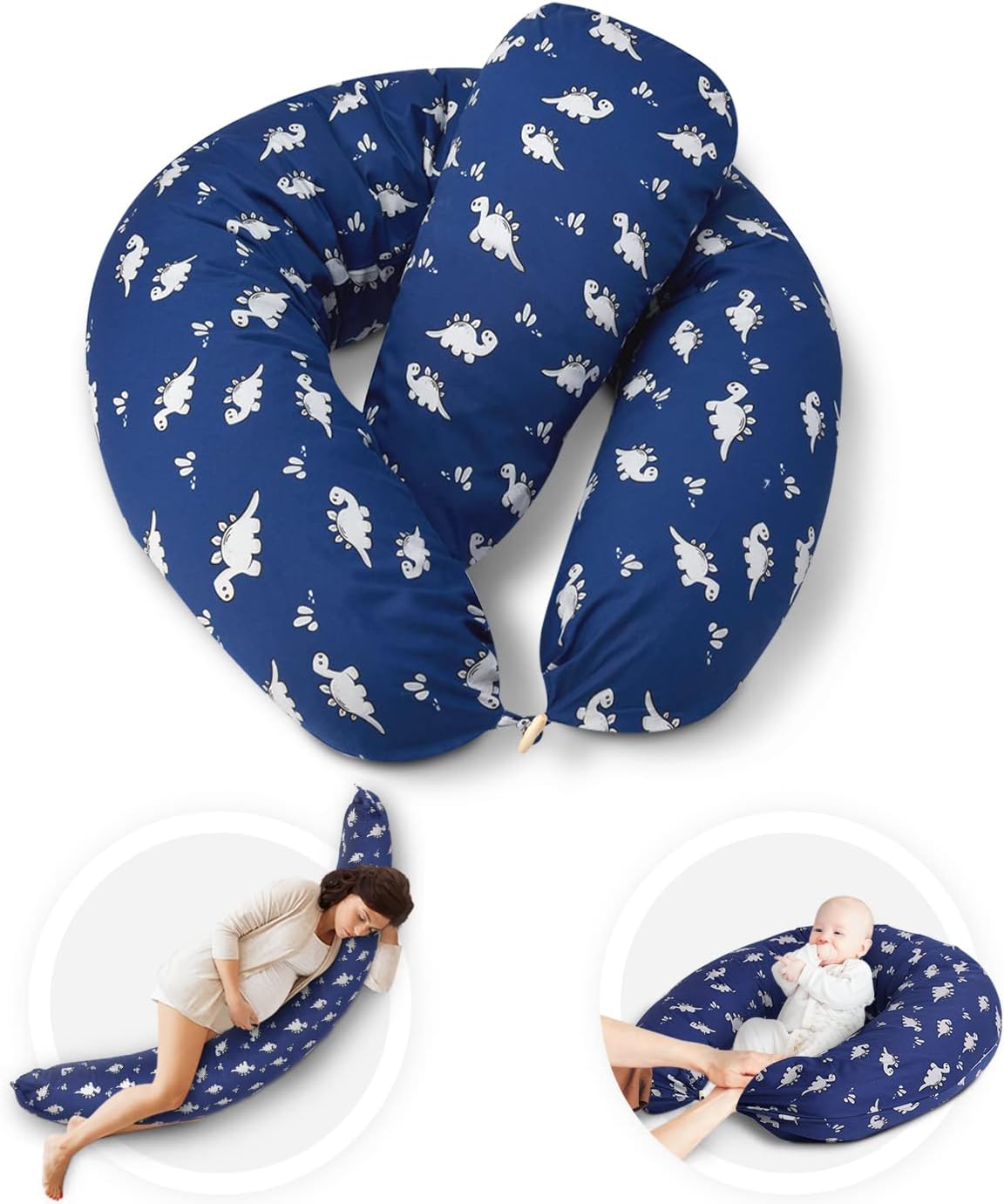 KIDOOLA 2-Pack Pregnancy Pillow & Feeding Cushion – Ultimate Support for Sleeping, Feeding, and Breastfeeding – Soft, Comfortable, Washable Maternity Pillows – Ideal Pregnancy Gift – image 8