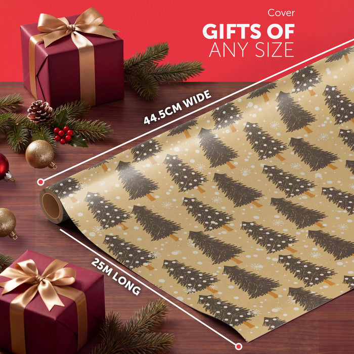 Kraft & Co Christmas Wrapping Paper Roll, 2 Pack