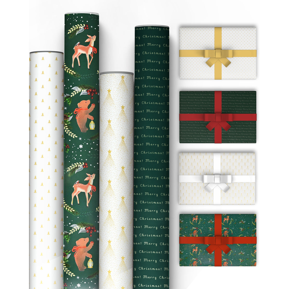 Kraft & Co Gift Wrapping Paper, 69cm x 8m, 4 Pack