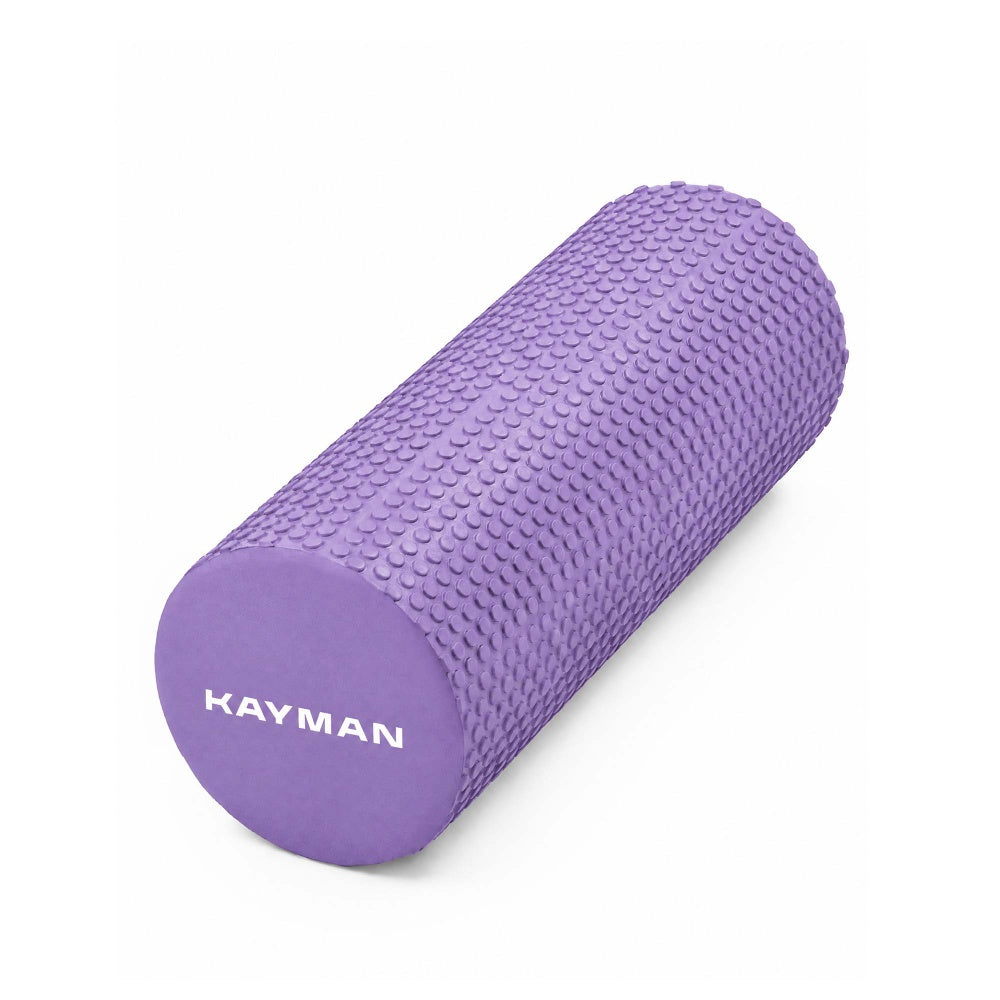 KAYMAN Sports Foam Roller – Deep Tissue Muscle Tension Relief & Circulation Boost | Portable & Lightweight Self Massager for Back, Legs, Gym, Pilates & Yoga | EVA Foam - 44.5cm