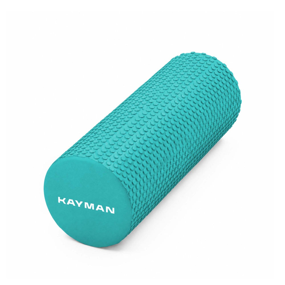 KAYMAN Sports Foam Roller – Deep Tissue Muscle Tension Relief & Circulation Boost | Portable & Lightweight Self Massager for Back, Legs, Gym, Pilates & Yoga | EVA Foam - 44.5cm