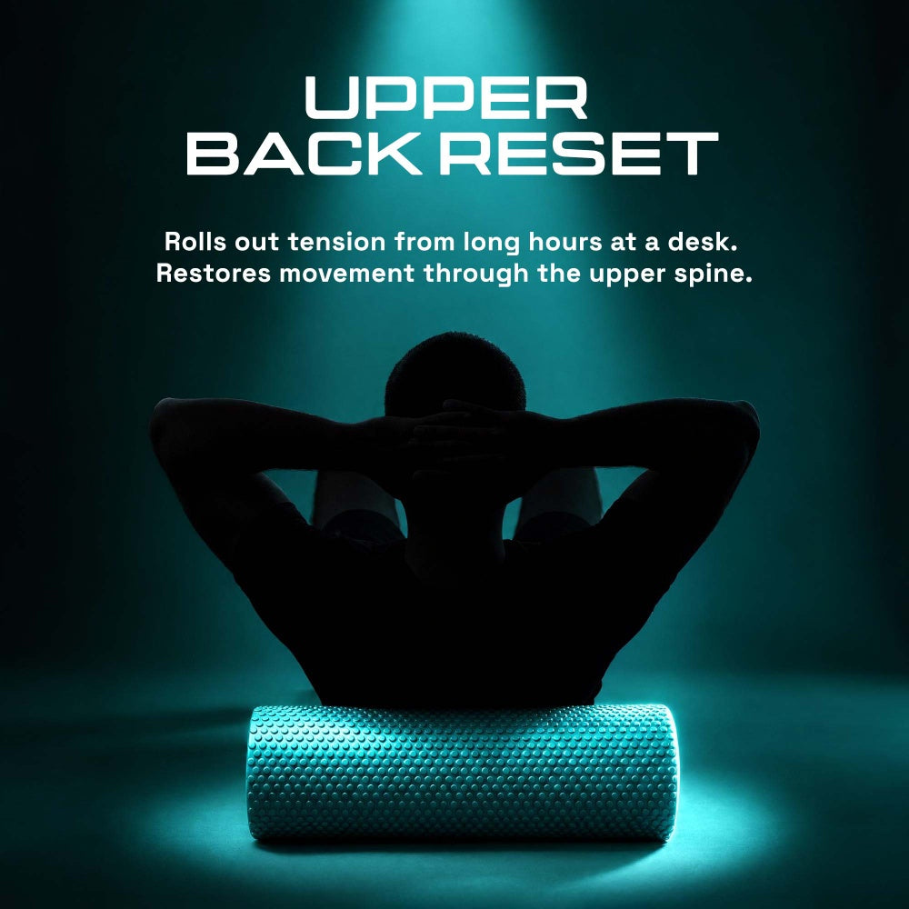 KAYMAN Sports Foam Roller – Deep Tissue Muscle Tension Relief & Circulation Boost | Portable & Lightweight Self Massager for Back, Legs, Gym, Pilates & Yoga | EVA Foam - 44.5cm