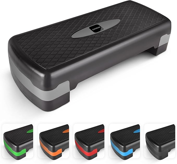 KAYMAN Exercise Stepper – Adjustable Fitness Step Platform for Home & Gym Workouts | Ideal for Aerobics, Cardio, Weights, Yoga | 2 Level Heights – image 15