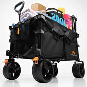 200L Heavy Duty Folding Festival Trolley with 360° Swivel Wheels and 150kg Capacity