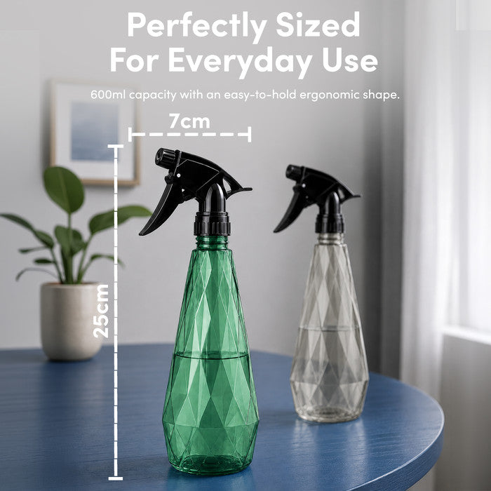 Water Spray Bottles 600ml Mist & Stream - 2 Pack
