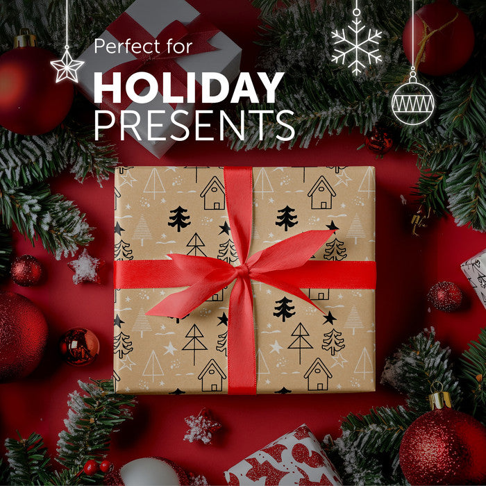 Kraft & Co Christmas Wrapping Paper Roll, 2 Pack