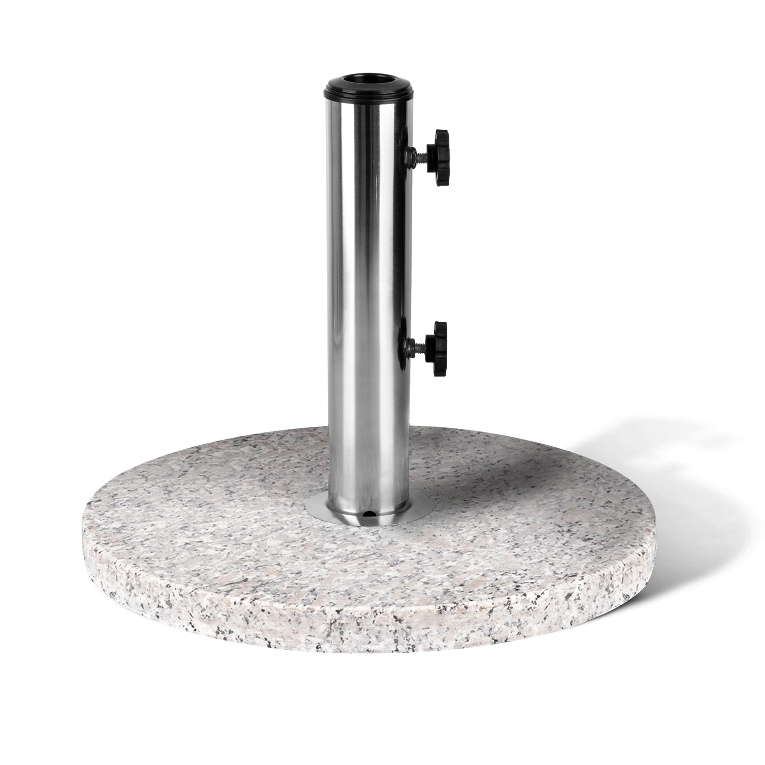 KEPLIN Granite Parasol Base Stand - Stable, Easy Assembly, Stainless Steel & Granite Round Umbrella stand for Garden & Patio