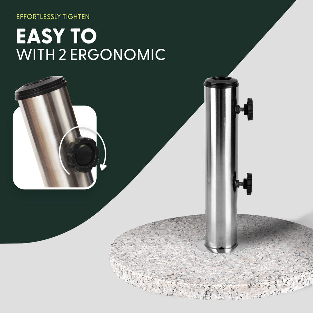 20kg Granite Parasol Base Assembly – Heavy Duty Garden Umbrella Stand UK