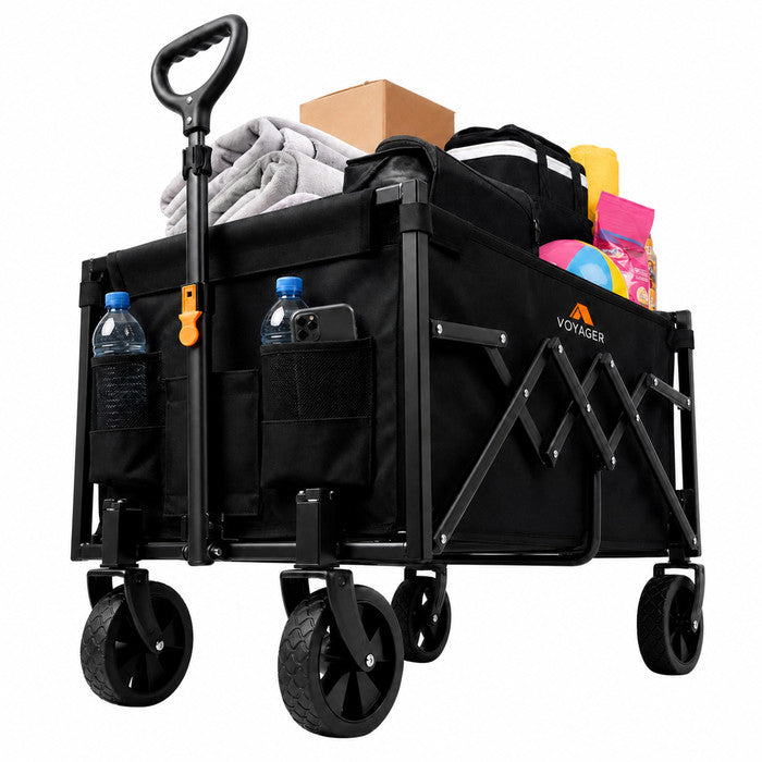Lightweight Folding Camping Wagon, 120L - Outdoor Cart