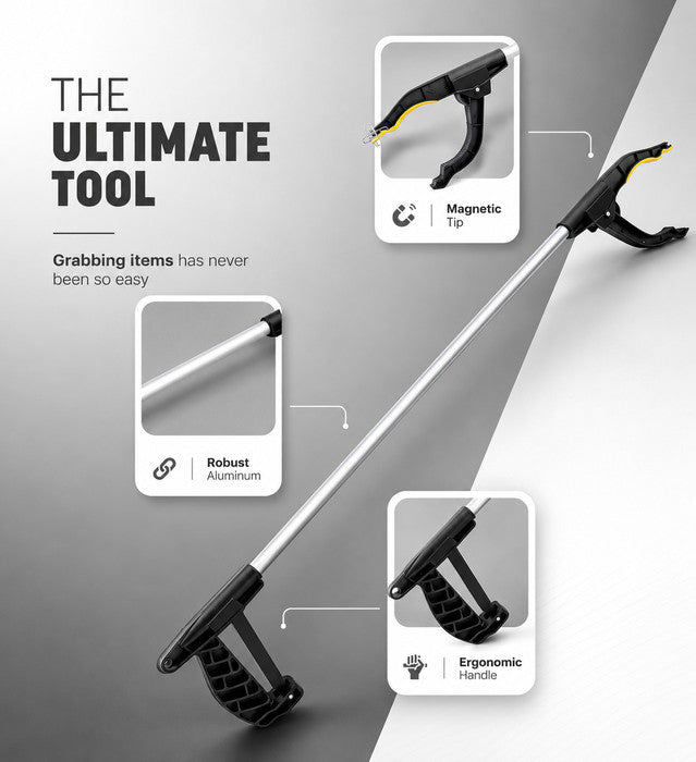 Litter Picker Ergonomic Long Reach Handle - 30 Inch