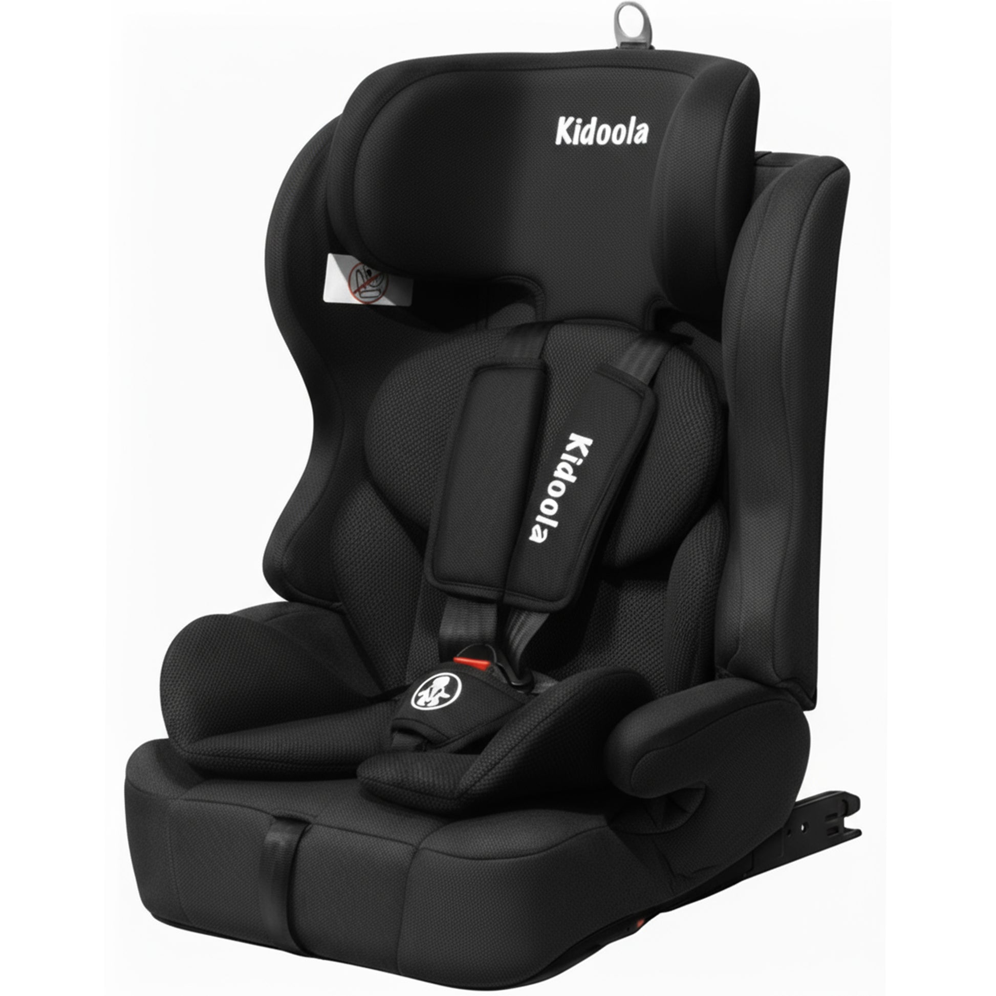 ISOFIX car seat for children 15 months to 12 years – R129 i-Size forward-facing with adjustable headrest, black