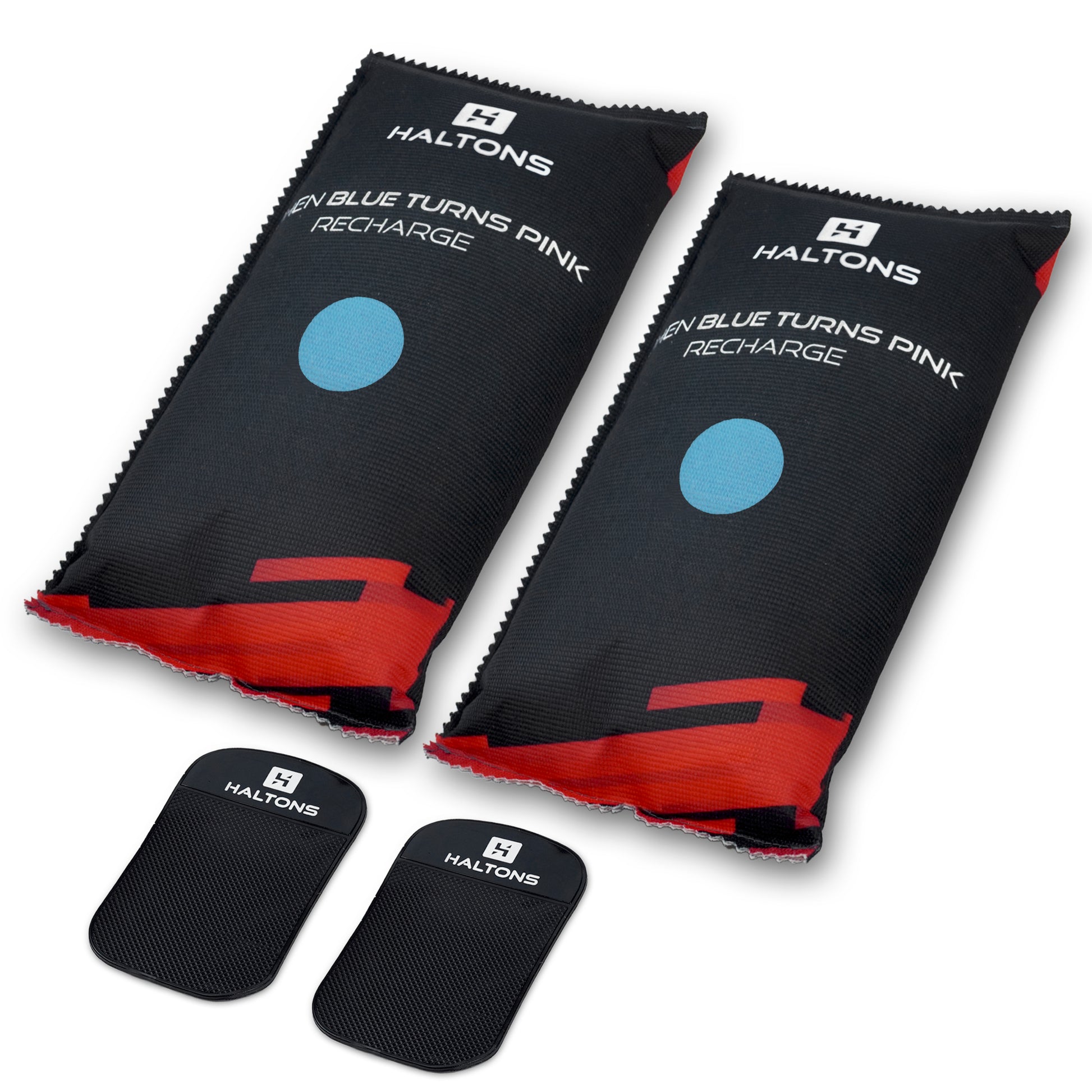 Haltons Silica Gel Dehumidifier 1kg & 350g - Reusable Moisture Absorber with Built-in Indicator & Anti-Slip Pad - Prevents Dampness & Condensation - Ideal for Cars, Closets, Storage - 28x16x4cm