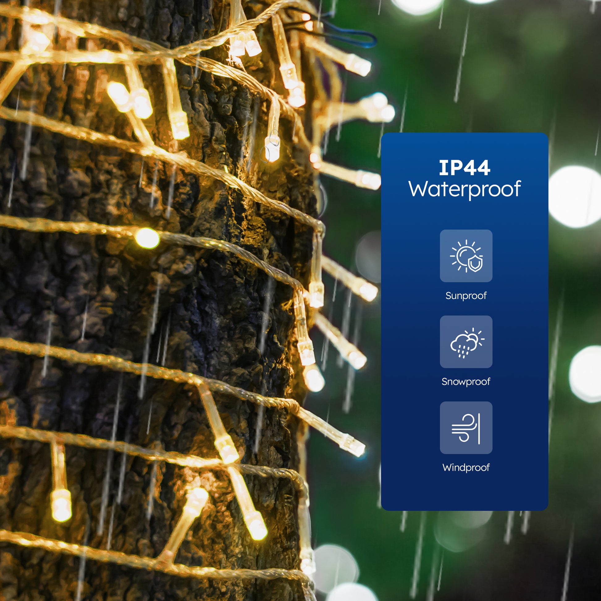 Desiretech Outdoor & Garden Lights, LED Outdoor Waterproof Plug-in String Lights, Remote Control, 8 Modes, Timer, Dimmable Cool/Warm Lights – image 17
