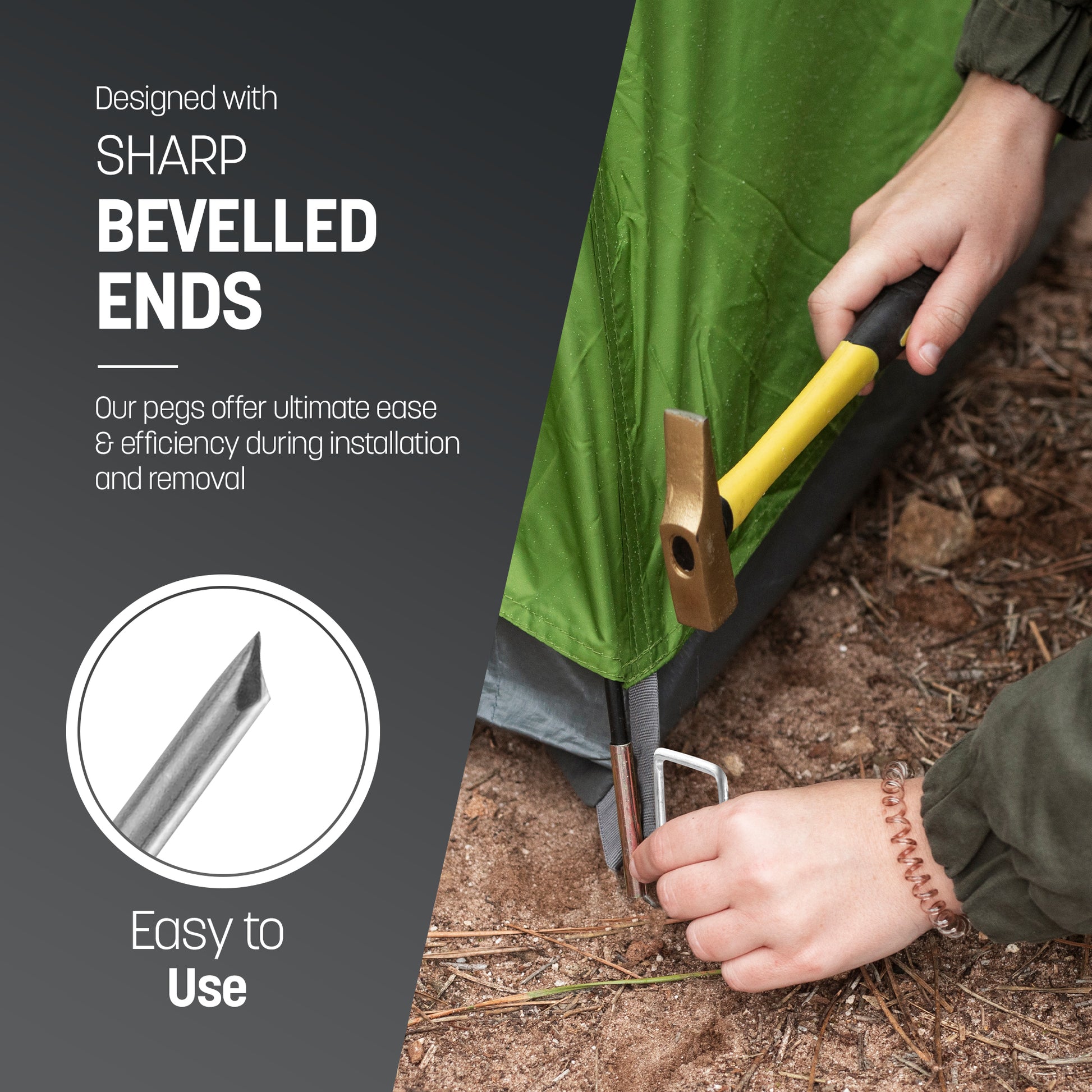 Garden Stakes Weed Barrier Pegs - Galvanised U Shaped Nail Pins – image 17
