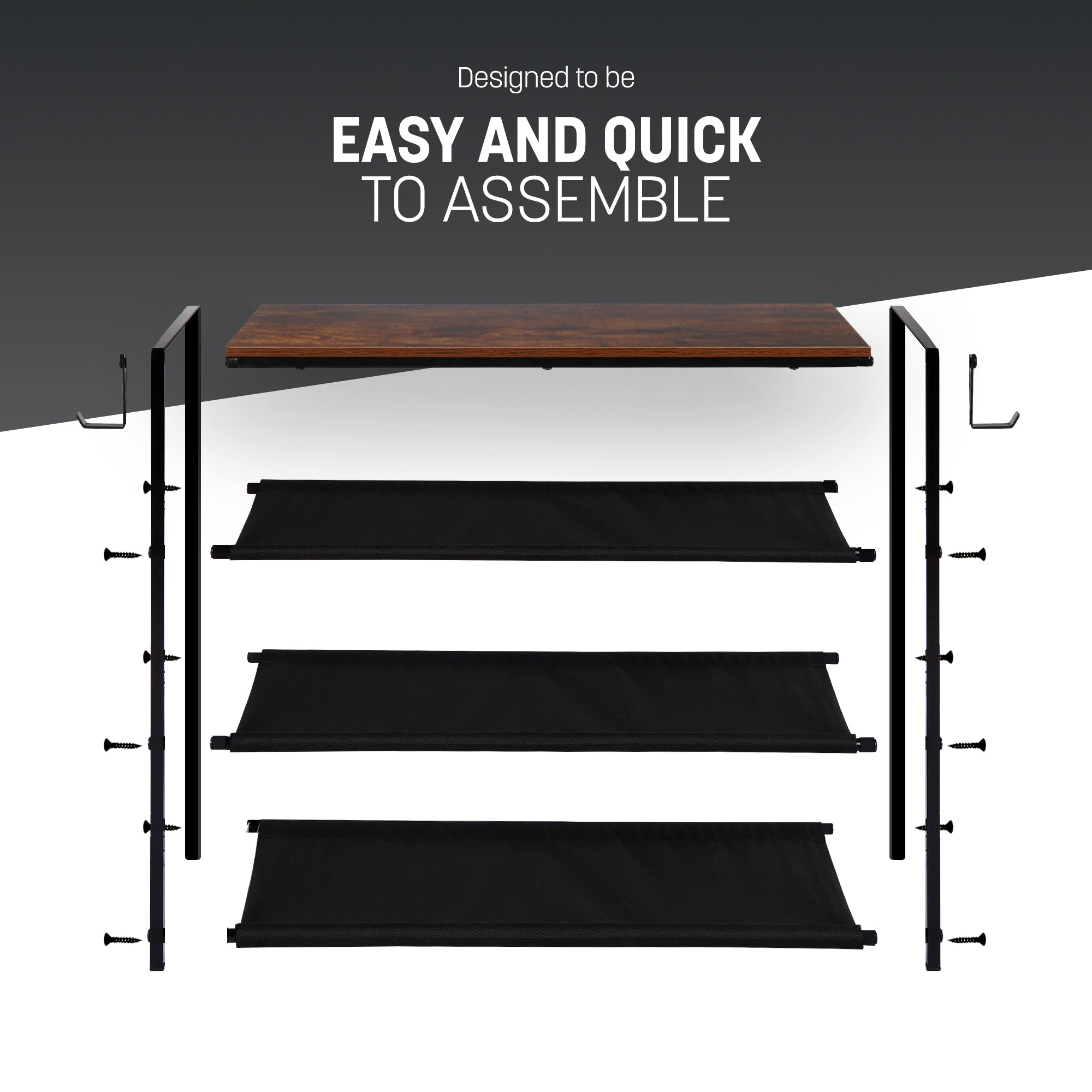 4-Tier Shoe Rack with Shelf – image 15