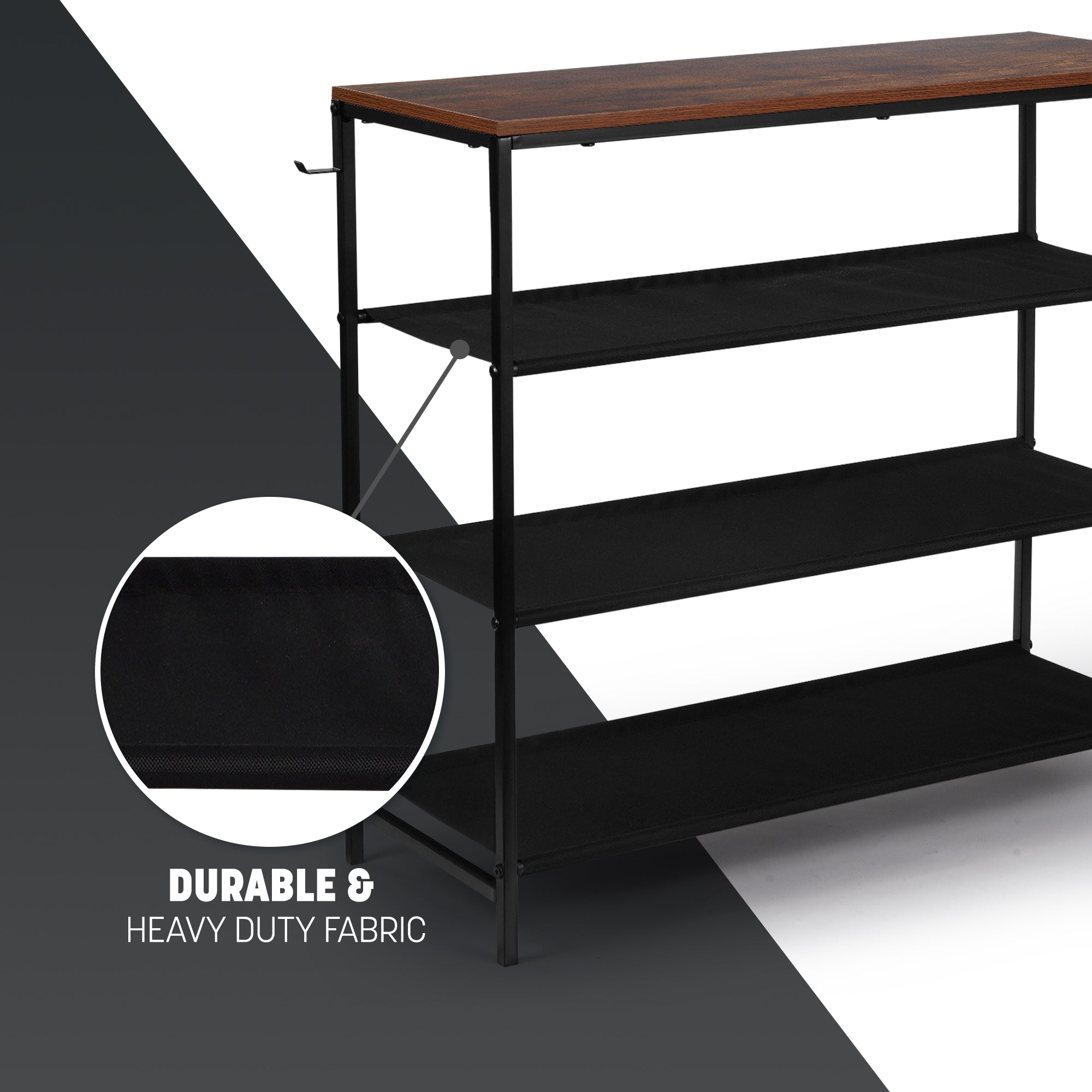 4-Tier Shoe Rack with Shelf – image 14