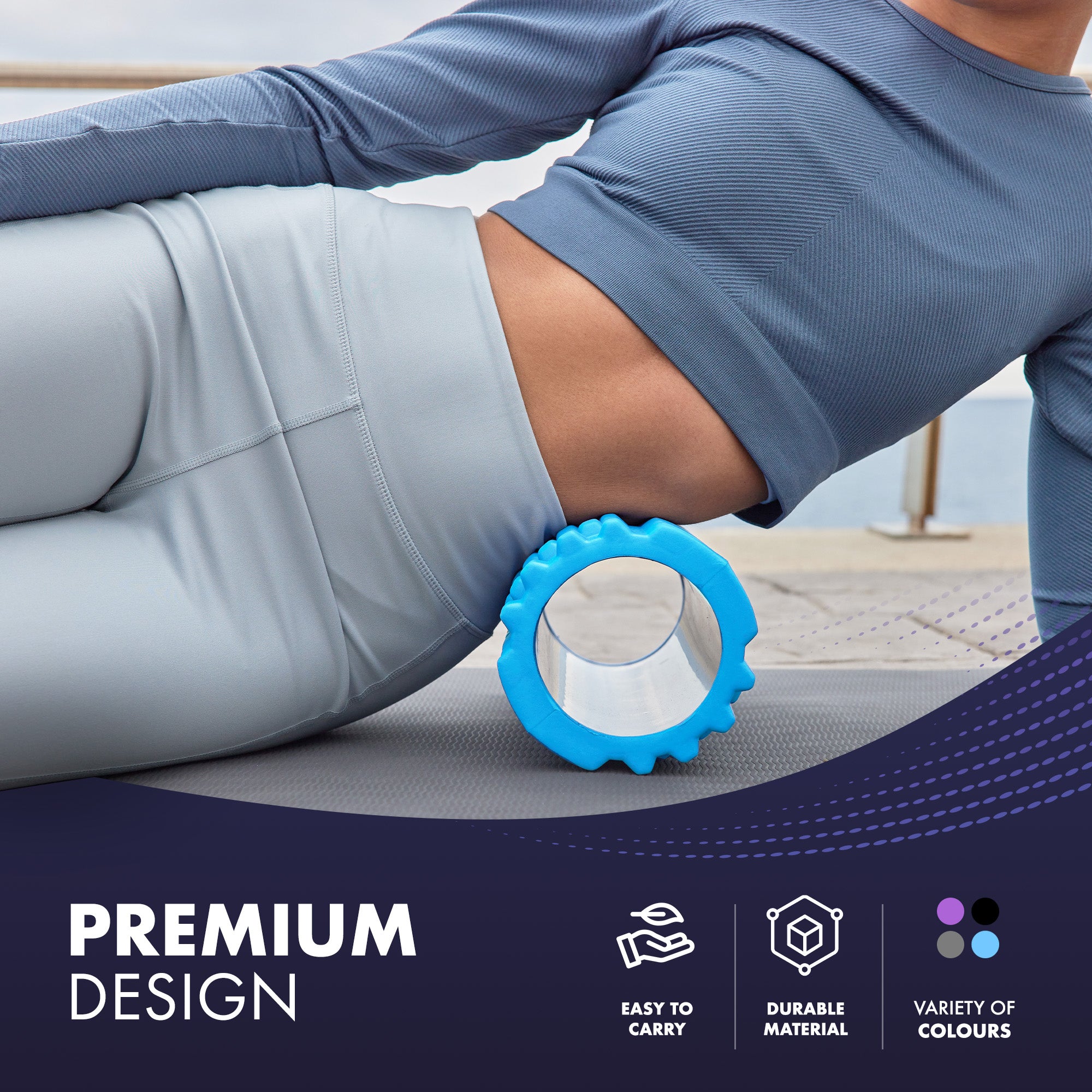 Kayman Massage Roller: High-Density Foam Deep Tissue Relief & Sports Recovery Tool for Back Pain, Balance, and Blood Flow Stimulation