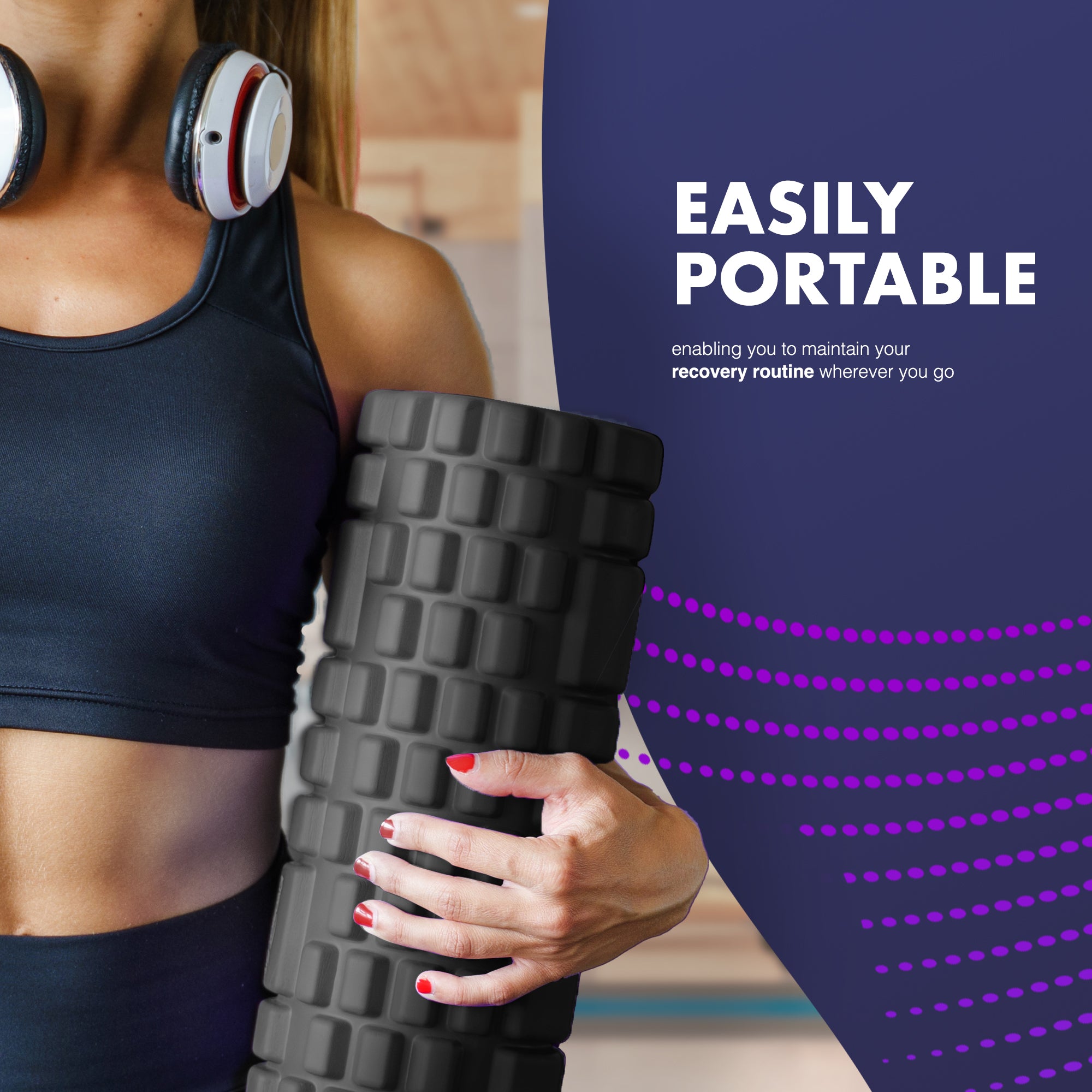 Kayman Massage Roller: High-Density Foam Deep Tissue Relief & Sports Recovery Tool for Back Pain, Balance, and Blood Flow Stimulation