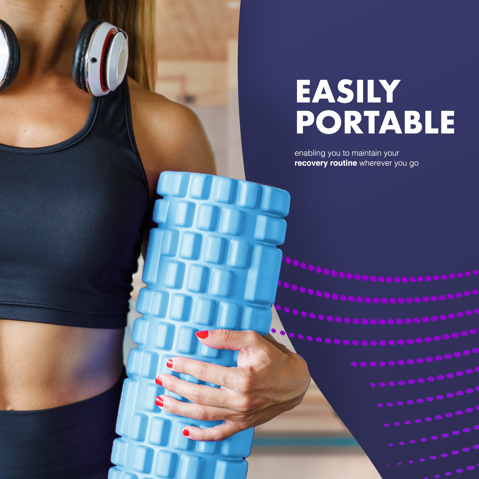 Kayman Massage Roller: High-Density Foam Deep Tissue Relief & Sports Recovery Tool for Back Pain, Balance, and Blood Flow Stimulation