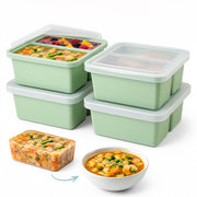 Keplin silicone soup freezer tray 4-pack with lid – green