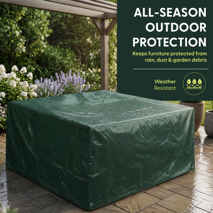 Heavy duty waterproof garden chair cover in green polyethylene – 100% waterproof patio seat cover